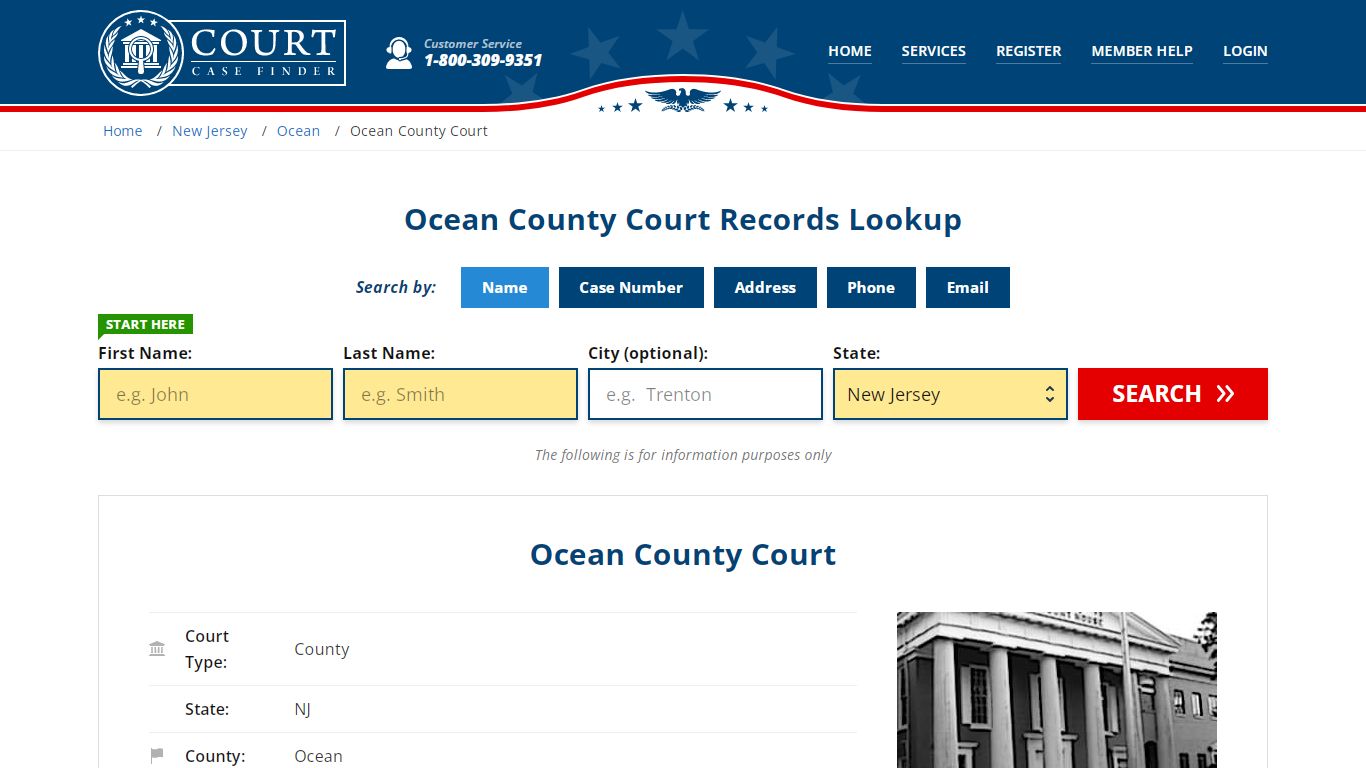Ocean County Court Records | Toms River, Ocean County, NJ Court Case Lookup